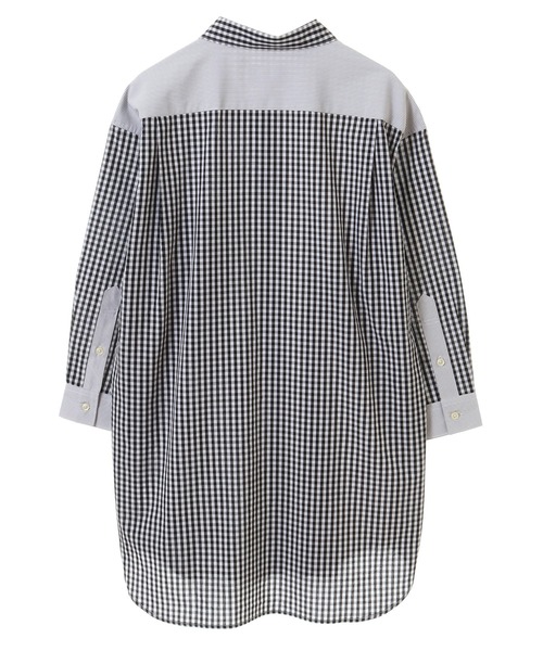 UNION STATION（ユニオンステーション）の「ブロードマテリアル 七分丈マルチテキスタイルパターンシャツ（シャツ/ブラウス・メンズ・ブラック系その他/ブルー系その他/ベージュ系その他・LL/M/L）」の15枚目の写真