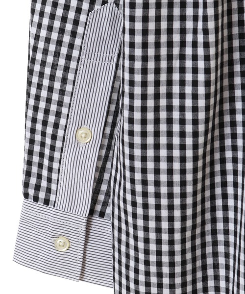 UNION STATION（ユニオンステーション）の「ブロードマテリアル 七分丈マルチテキスタイルパターンシャツ（シャツ/ブラウス・メンズ・ブラック系その他/ブルー系その他/ベージュ系その他・LL/M/L）」の16枚目の写真