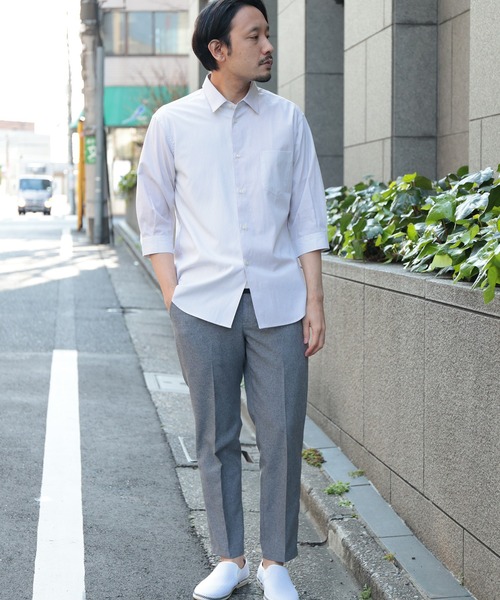 UNION STATION（ユニオンステーション）の「ブロードマテリアル 七分丈マルチテキスタイルパターンシャツ（シャツ/ブラウス・メンズ・ブラック系その他/ブルー系その他/ベージュ系その他・LL/M/L）」の21枚目の写真