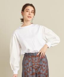 BEAUTY&YOUTH UNITED ARROWS | BY コットンブロード ギャザースリーブカットソー 22SS ∴(Tシャツ/カットソー)