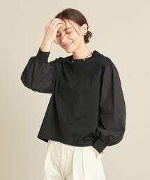 BEAUTY&YOUTH UNITED ARROWS | BY コットンブロード ギャザースリーブカットソー 22SS ∴(Tシャツ/カットソー)