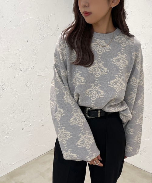 セール】ダマスク柄ニット【ZOZOTOWN限定アイテム】（ニット/セーター