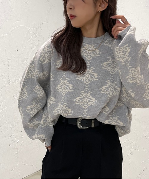 セール】ダマスク柄ニット【ZOZOTOWN限定アイテム】（ニット/セーター