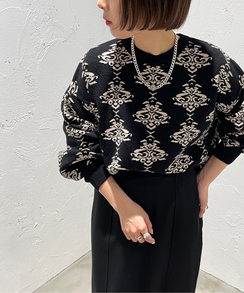 セール】ダマスク柄ニット【ZOZOTOWN限定アイテム】（ニット/セーター