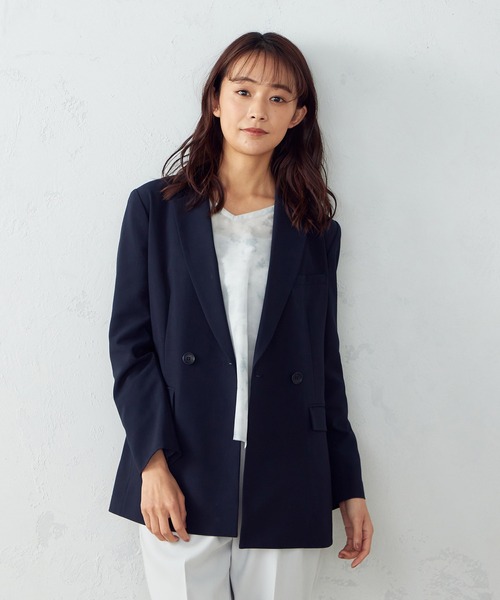 COMME CA ISM（コムサイズム）の「ダブル　テーラードジャケット（テーラードジャケット・レディース・ネイビー/キャメル・SMALL/MEDIUM/LARGE）」の13枚目の写真