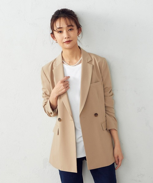 COMME CA ISM（コムサイズム）の「ダブル　テーラードジャケット（テーラードジャケット・レディース・ネイビー/キャメル・SMALL/MEDIUM/LARGE）」の3枚目の写真