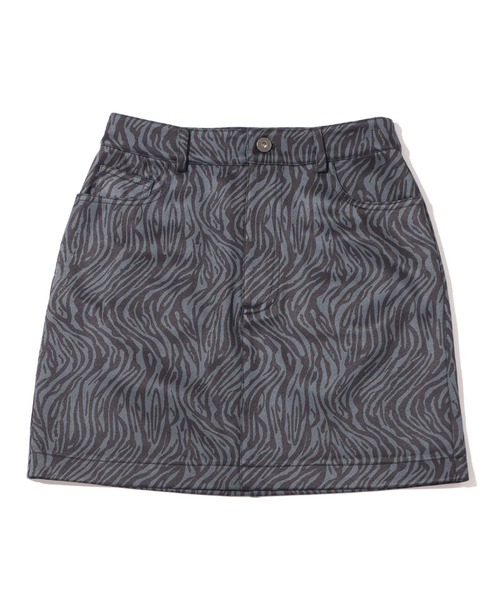 atmos pink（アトモスピンク）の「atmos pink ゼブラ柄台形ミニスカート（スカート・レディース・ホワイト/ブラウン/ブルー・S/M）」の3枚目の写真