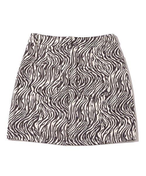 atmos pink（アトモスピンク）の「atmos pink ゼブラ柄台形ミニスカート（スカート・レディース・ホワイト/ブラウン/ブルー・S/M）」の7枚目の写真