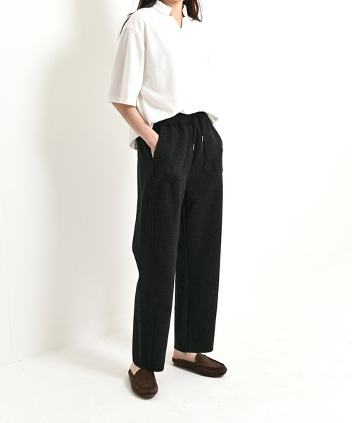 me+em select（ミームセレクト）の「美シルエットワイルドパンツ（その他パンツ・レディース・ブラック/ベージュ/ブラウン・FREE）」の2枚目の写真