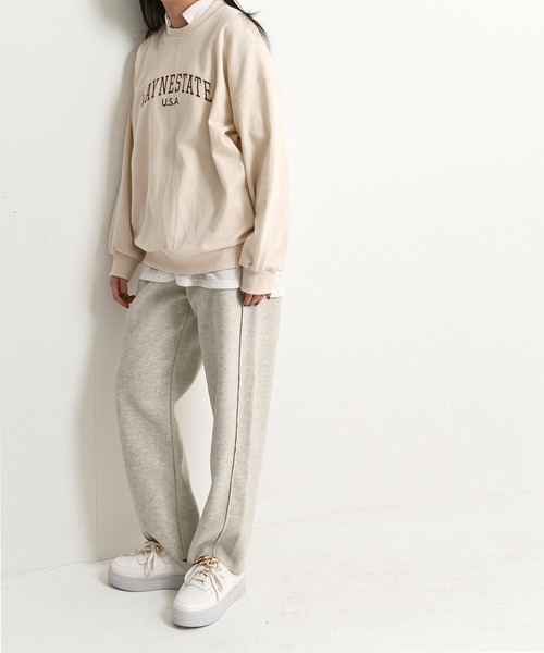 me+em select（ミームセレクト）の「美シルエットワイルドパンツ（その他パンツ・レディース・ブラック/ベージュ/ブラウン・FREE）」の9枚目の写真