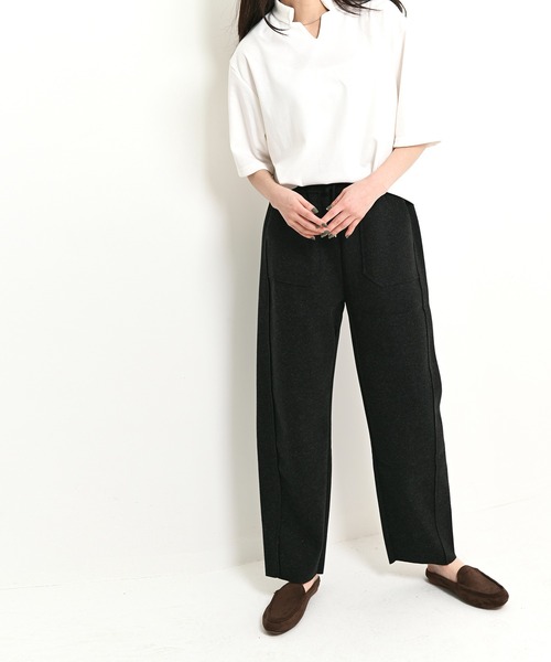 me+em select（ミームセレクト）の「美シルエットワイルドパンツ（その他パンツ・レディース・ブラック/ベージュ/ブラウン・FREE）」の21枚目の写真
