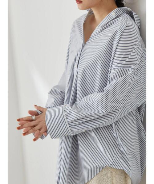 イージーケアスリーブデザインシャツチュニック