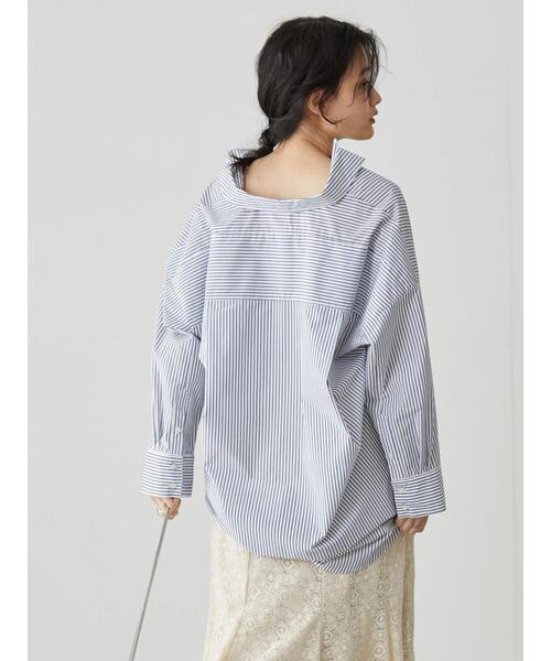 イージーケアスリーブデザインシャツチュニック