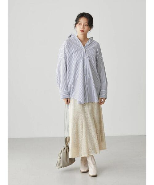 イージーケアスリーブデザインシャツチュニック