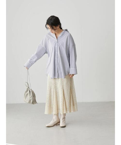 イージーケアスリーブデザインシャツチュニック