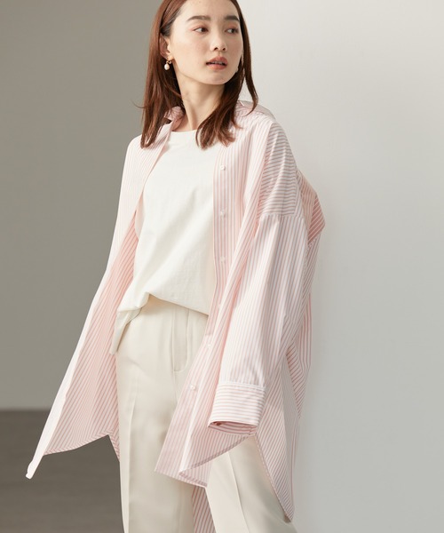 イージーケアスリーブデザインシャツチュニック