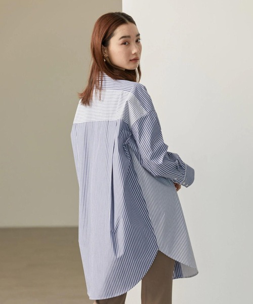イージーケアスリーブデザインシャツチュニック