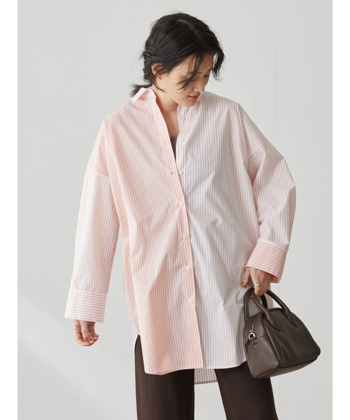 AMERICAN HOLIC(アメリカンホリック)の「イージーケアスリーブデザインシャツチュニック(シャツ/ブラウス・レディース・オフホワイト/オレンジ/マルチ/ホワイト系その他6/グリーン系その他3・M/L)」の20枚目の写真