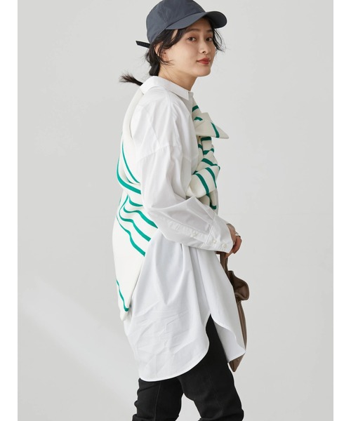 AMERICAN HOLIC(アメリカンホリック)の「イージーケアスリーブデザインシャツチュニック(シャツ/ブラウス・レディース・オフホワイト/オレンジ/マルチ/ホワイト系その他6/グリーン系その他3・M/L)」の16枚目の写真