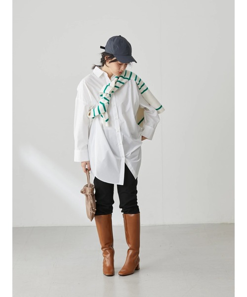 AMERICAN HOLIC(アメリカンホリック)の「イージーケアスリーブデザインシャツチュニック(シャツ/ブラウス・レディース・オフホワイト/オレンジ/マルチ/ホワイト系その他6/グリーン系その他3・M/L)」の18枚目の写真