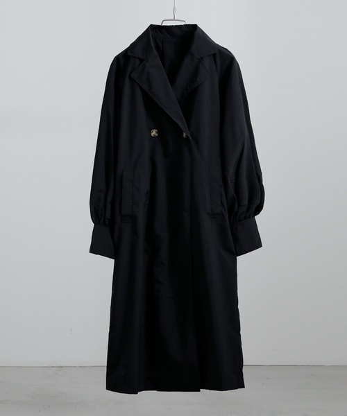Fashion Letter(ファッションレター)の「ボリュームスリーブバックタックロングトレンチ(トレンチコート・レディース・ブラック/ベージュ/ライトカーキ/アイボリー・M)」の16枚目の写真