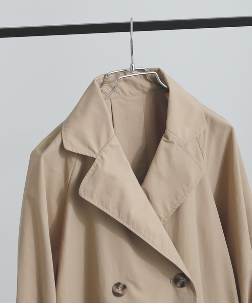 Fashion Letter(ファッションレター)の「ボリュームスリーブバックタックロングトレンチ(トレンチコート・レディース・ブラック/ベージュ/ライトカーキ/アイボリー・M)」の8枚目の写真