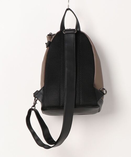 semantic design（セマンティックデザイン）の「セマンティックデザイン/semantic design アシンメトリー変形 ボディーバッグ（ボディバッグ/ウエストポーチ・メンズ・ブラウン/ブラック・FREE）」の6枚目の写真