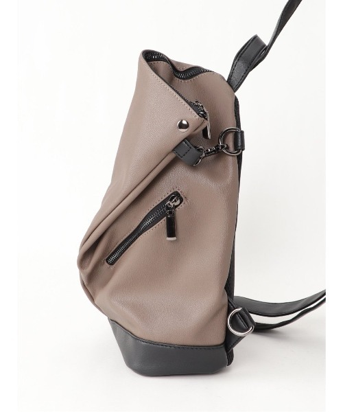 semantic design（セマンティックデザイン）の「セマンティックデザイン/semantic design アシンメトリー変形 ボディーバッグ（ボディバッグ/ウエストポーチ・メンズ・ブラウン/ブラック・FREE）」の9枚目の写真