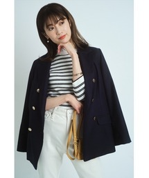アプワイザーリッシェ❤︎オフホワイトのダブルテーラージャケットコート Apuweiser-riche（アプワイザーリッシェ）の「ダブルテーラー