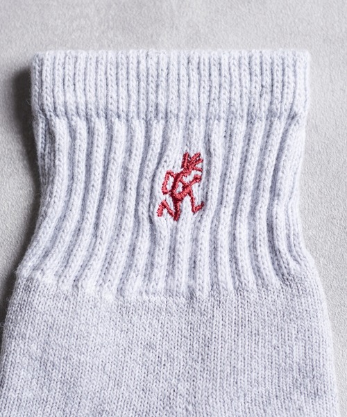And A（アンドエー）の「GRAMICCI グラミチ / MIU EMB SOCKS ワンポイント刺繍リブソックス（3足セット） / SX-M22（ソックス/靴下・メンズ・グレー/ホワイト・FREE）」の12枚目の写真