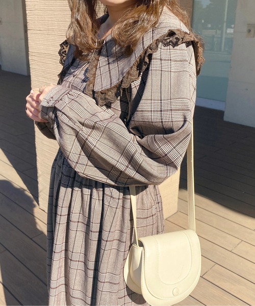 apres jour(アプレジュール)の「フリルレース襟ワンピ【ZOZOTOWN限定アイテム】(ワンピース・レディース・ベージュ/ブラウン系その他/ブラック系その他/ピンク・フリー/X-LARGE)」の15枚目の写真