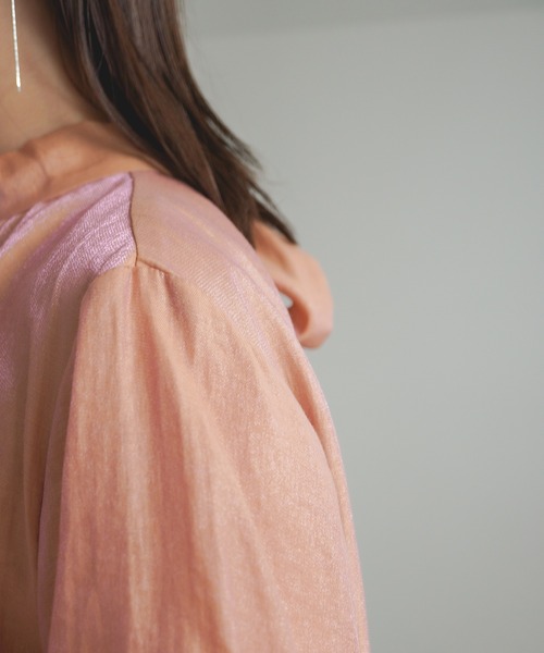 kaene（カエン）の「シャンブレーAラインドレス【結婚式 二次会 同窓会 パーティー お呼ばれドレス】（ドレス・レディース・ブラウン/ブラック/オレンジ系その他・1/2）」の17枚目の写真