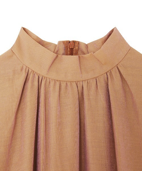 kaene（カエン）の「シャンブレーAラインドレス【結婚式 二次会 同窓会 パーティー お呼ばれドレス】（ドレス・レディース・ブラウン/ブラック/オレンジ系その他・1/2）」の5枚目の写真