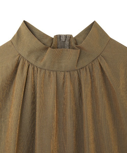 kaene（カエン）の「シャンブレーAラインドレス【結婚式 二次会 同窓会 パーティー お呼ばれドレス】（ドレス・レディース・ブラウン/ブラック/オレンジ系その他・1/2）」の8枚目の写真