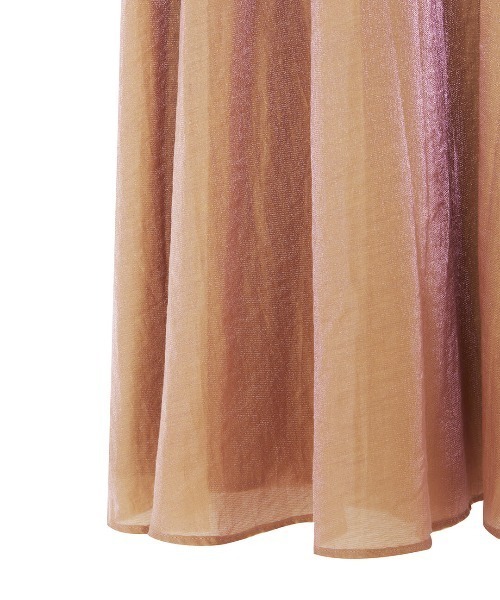 kaene（カエン）の「シャンブレーAラインドレス【結婚式 二次会 同窓会 パーティー お呼ばれドレス】（ドレス・レディース・ブラウン/ブラック/オレンジ系その他・1/2）」の7枚目の写真