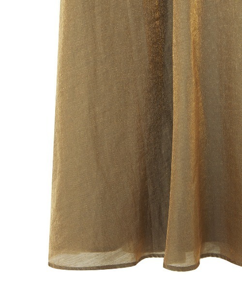 kaene（カエン）の「シャンブレーAラインドレス【結婚式 二次会 同窓会 パーティー お呼ばれドレス】（ドレス・レディース・ブラウン/ブラック/オレンジ系その他・1/2）」の10枚目の写真