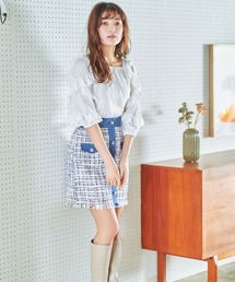 WILLSELECTION | デニム切替ミックスツイードミニスカート(スカート)