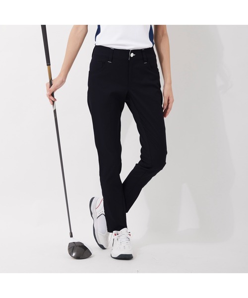 FILA GOLF(フィラゴルフ )の「FILA GOLF/フィラゴルフ ワンポイント 裾ロゴ 9分丈パンツ/吸汗速乾 撥水加工/ゴルフウェア/レディース(その他パンツ・レディース・ブラック/ブルー/ホワイト/ネイビー/オレンジ・L/LL/M/S)」の2枚目の写真