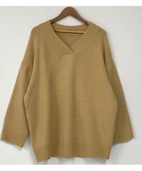 BEIDELLI（ベイデリー）の「[BELLIDE MADE] Vネックベルテッドルーズニットワンピース（ワンピース・レディース・ブラック/モカ/カーキ/イエロー・FREE）」の12枚目の写真