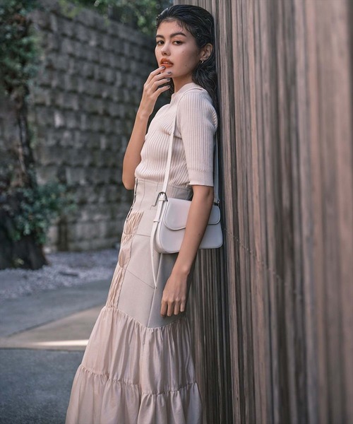 REDYAZEL（レディアゼル）の「コルセットティアードプリーツスカート（スカート・レディース・ベージュ/ネイビー・SMALL/MEDIUM/X-SMALL）」の21枚目の写真