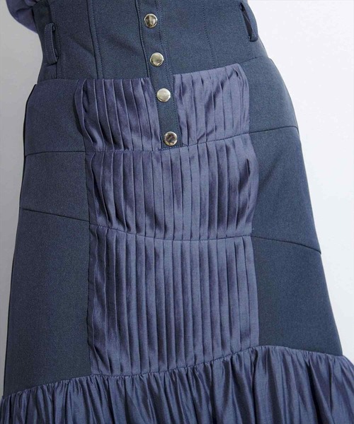 REDYAZEL（レディアゼル）の「コルセットティアードプリーツスカート（スカート・レディース・ベージュ/ネイビー・SMALL/MEDIUM/X-SMALL）」の18枚目の写真