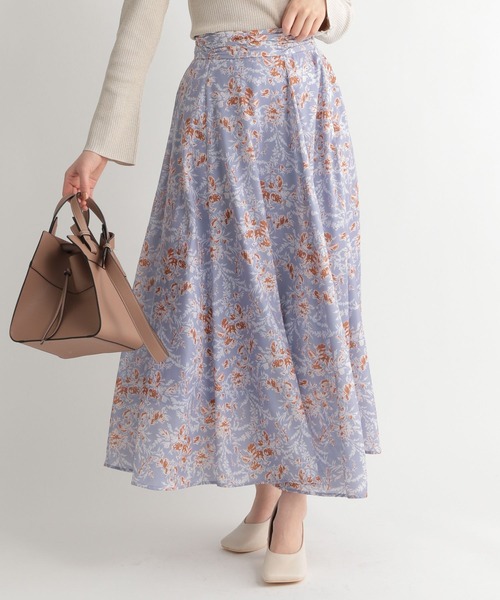 Andemiu（アンデミュウ）の「スカッターフラワースカート273192（スカート・レディース・パープル/ブラウン/グレー・FREE）」の4枚目の写真