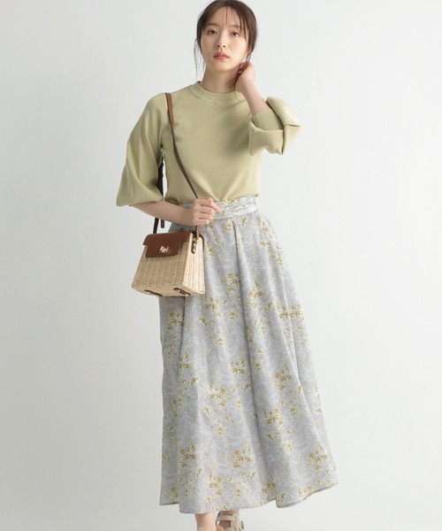 Andemiu（アンデミュウ）の「スカッターフラワースカート273192（スカート・レディース・パープル/ブラウン/グレー・FREE）」の8枚目の写真