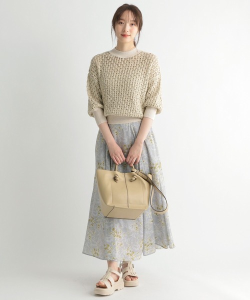 Andemiu（アンデミュウ）の「スカッターフラワースカート273192（スカート・レディース・パープル/ブラウン/グレー・FREE）」の10枚目の写真