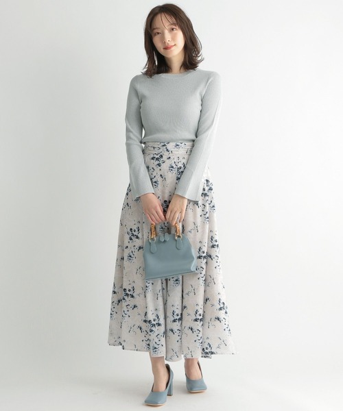 Andemiu（アンデミュウ）の「スカッターフラワースカート273192（スカート・レディース・パープル/ブラウン/グレー・FREE）」の14枚目の写真