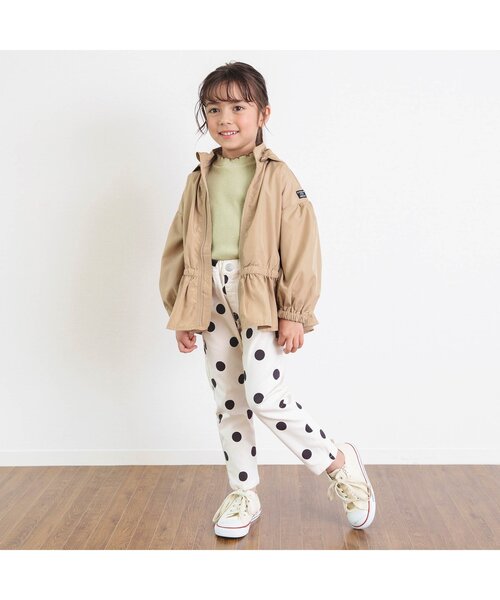 BREEZE（ブリーズ）の「袖ボリュームウィンドブレーカー（ナイロンジャケット・キッズ・ベージュ/カーキ/アイボリー・90/100/110/120/130/140/150）」の4枚目の写真