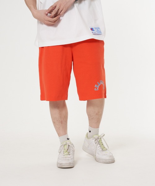 Champion（チャンピオン）の「【CHAMPION/チャンピオン】アーチロゴラバープリントショーツ　メッシュ素材（その他パンツ・メンズ・ブラック/オレンジ/ライトブルー/ホワイト・X-LARGE/MEDIUM/LARGE）」の4枚目の写真