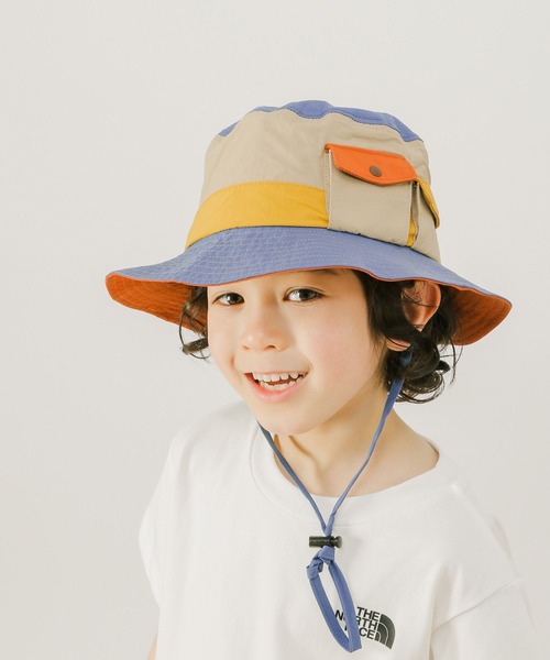 BAYFLOW(ベイフロー)の「【外遊びも日よけ付きで安心】アウトドアハット(KIDS)(ハット・キッズ・カーキ/ブルー/その他1・FREE)」の3枚目の写真