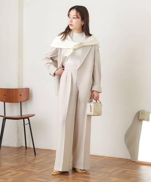 SENSE OF PLACE by URBAN RESEARCH（センスオブプレイスバイアーバンリサーチ）の「リブハイネックノースリーブセーター（ニット/セーター・レディース・ブラック/オフホワイト/ピンク/グリーン/ライトベージュ/ブラウン・ONE）」の8枚目の写真