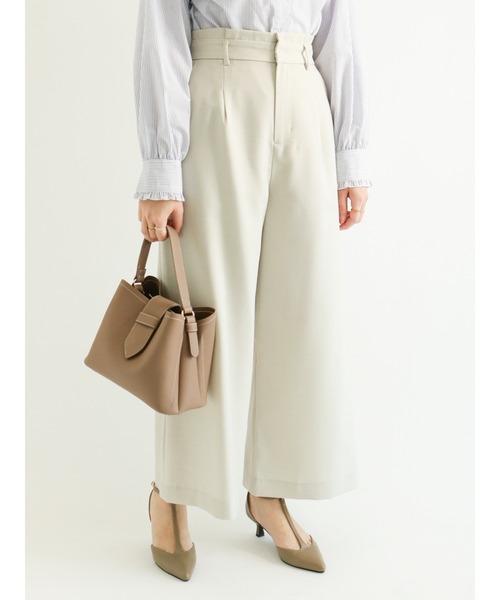 Te chichi（テチチ）の「ハイウエストタックワイドパンツ（その他パンツ・レディース・ネイビー/グレー/グリーン・SMALL/MEDIUM）」の2枚目の写真